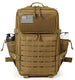 45L Molle Tactical Backpack with Water Bottle Pockets - Khaki V2