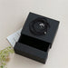 Book Shaped Jewelry Box On The Go Velvet Interior - Black
