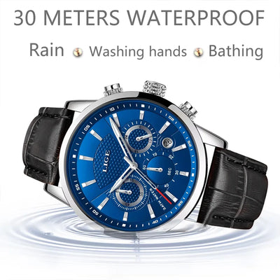 Chronograph Quartz Wristwatch Water Resistant Dial