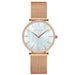 Elegant Watch with Numberless Dial And Mesh Bracelet - Zbwff