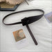 Premium Knot Buckle Wide Belt for Women Waistline - Coffee