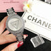 Halo Triangle Dial Watch With Sparkling Bezel Couture - Silver