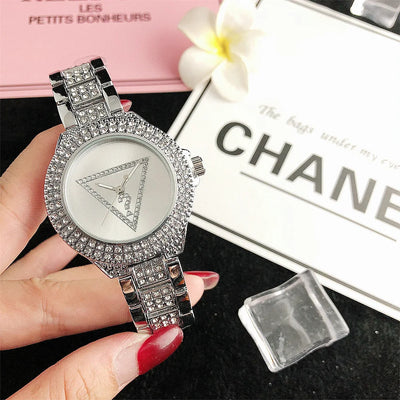 Halo Triangle Dial Watch With Sparkling Bezel Couture