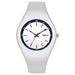Quartz Movement Watch Minimalist Round Dial for Daily - White Blue