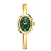 Elegant Oval Bracelet Watch with Roman Numeral Dial - Golden Green