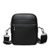 Crossbody Messenger Bag with Front Zip Pocket - Black Small