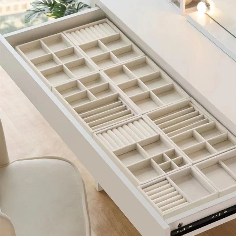 Stackable Jewelry Tray Organizer Box for Rings Earrings