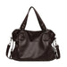 Hobo Handbag Large Capacity Shoulder Bag Tote - Coffee