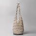 Woven Bead Tote Handbag With Hollow Out Design - White Black