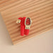 Serpentine Crystal Encrusted Timepiece With Double Wrap - Red