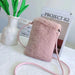 Shoulder Bag with Flap Closure Large Capacity - Pink