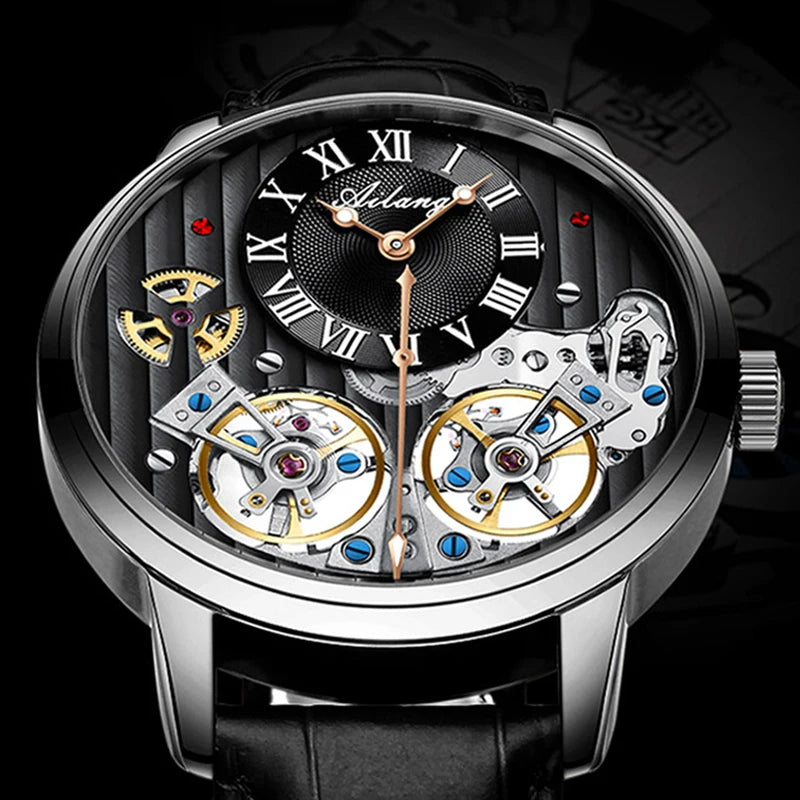 Luxury Skeleton Tourbillon Automatic Wristwatch for Men
