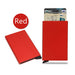Aviation Metal RFID Card Wallet With Slim Pop Out Pro - Red