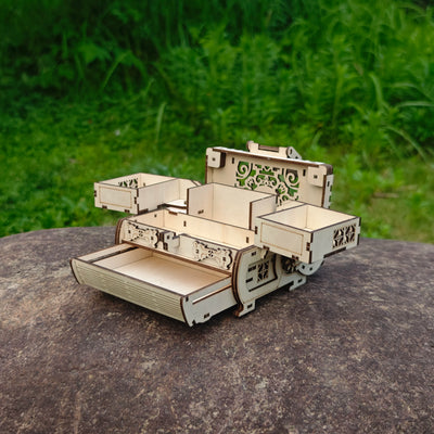 DIY 3D Treasure Box Wooden Puzzle Jewellery Box