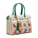 Commuter Crossbody Bag with Vibrant Print Motifs Tassel - Ivory
