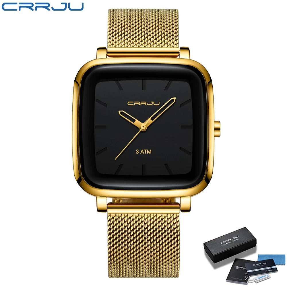 Square Mesh Dial Watch for Refined Everyday Timekeeping