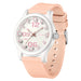 Casual Silicone Strap Watch Analog Digital Timepiece - Pink
