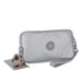 Handbag with Crossbody Strap Compact Rectangular Design - Snowflake Silver