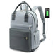 Tear Resistant Laptop Backpack With USB Charging Port - Grey