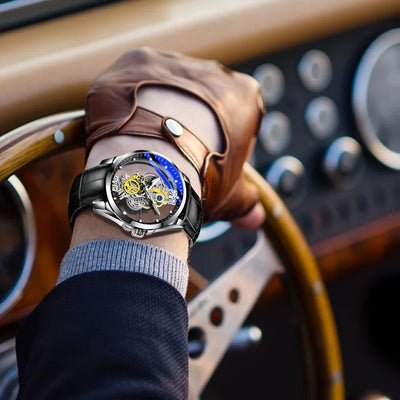 Watch: Transparent Skeleton Double-Sided Quartz Dial - WO2MEN