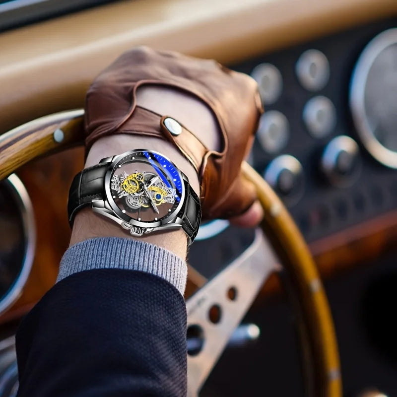 Watch: Transparent Skeleton Double-Sided Quartz Dial - WO2MEN