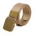 Unisex Tactical Belt with Buckle Adjustable Fit - Khaki