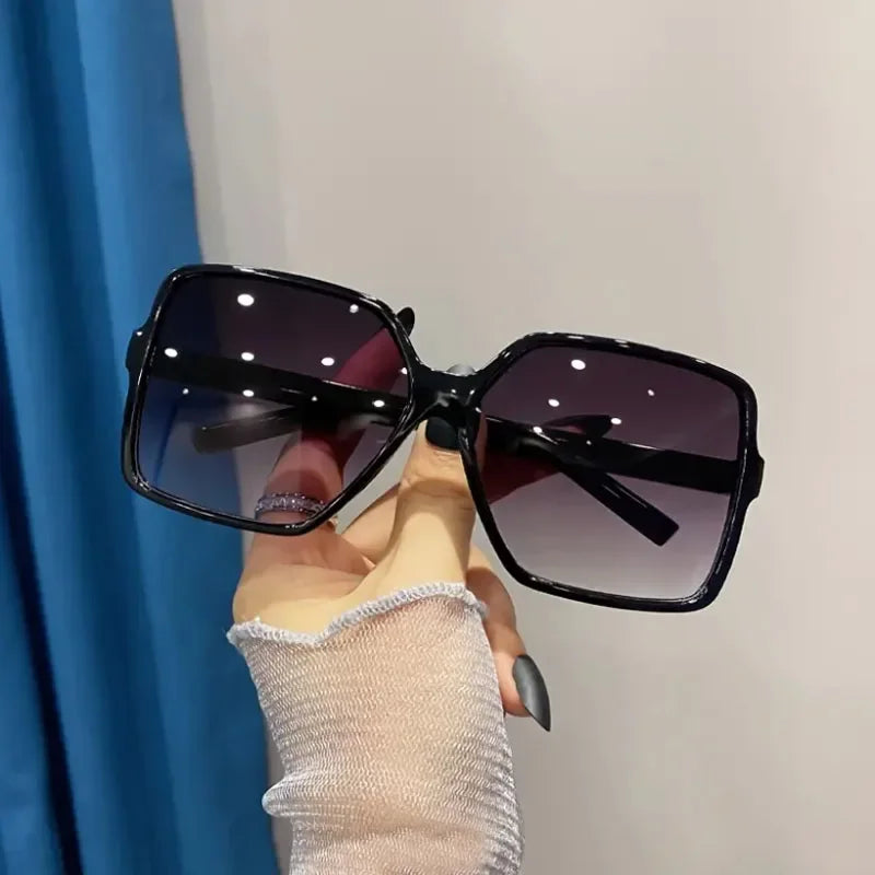 Oversize Square Sunglasses Gradient UV400 Lens