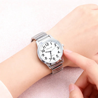 Watch With Arabic Numeral Dial and Quartz Movement