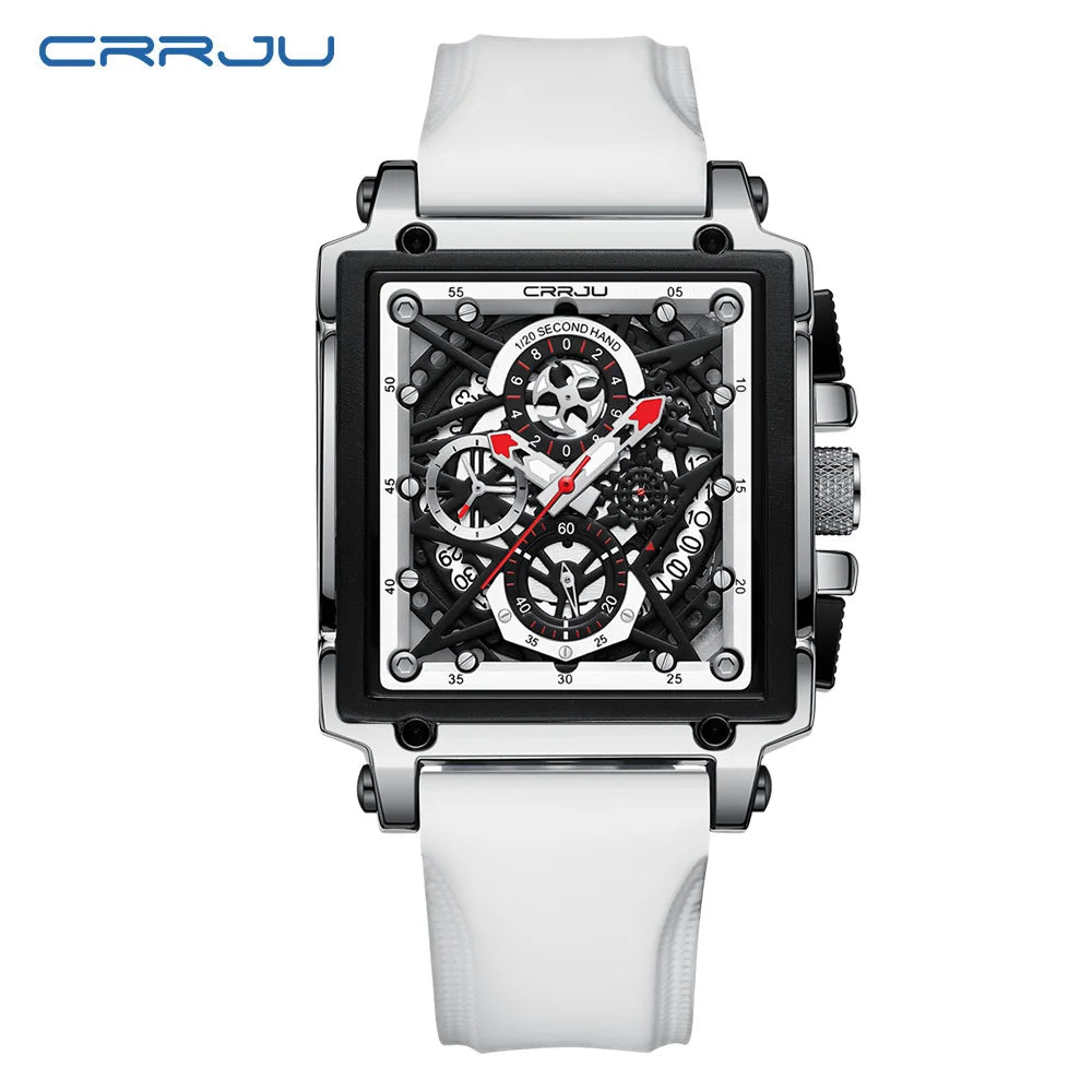 Skeleton Square Chronograph Timepiece With Subdials