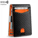 Carbon Fiber Slim Cardholder With RFID Shield Guard - Carbon Orange