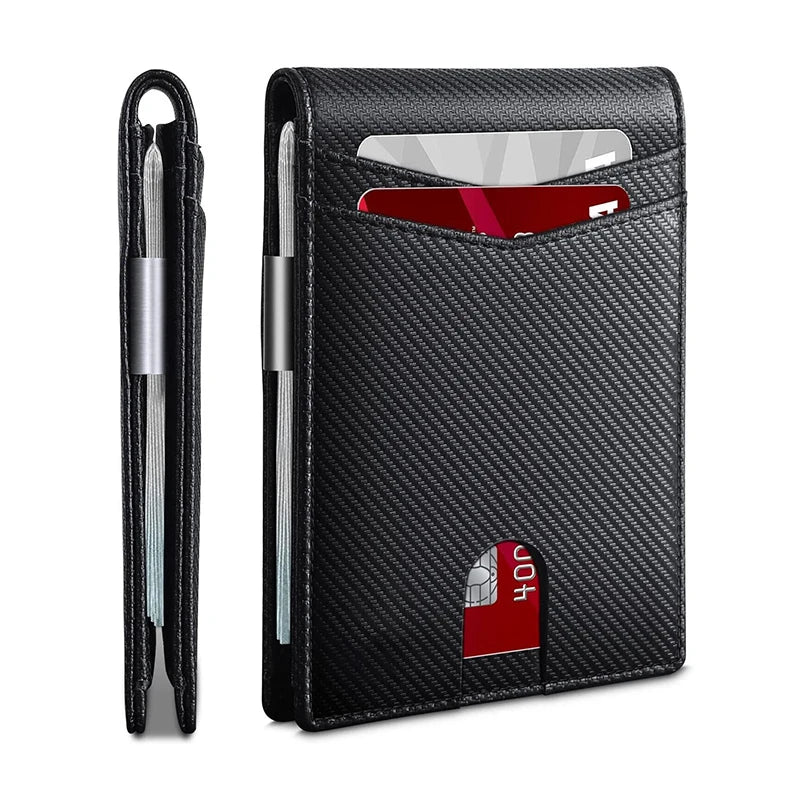 Carbon Fiber Slim Cardholder With RFID Shield Guard
