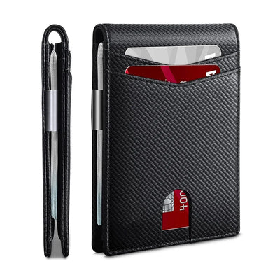 Carbon Fiber Slim Cardholder With RFID Shield Guard