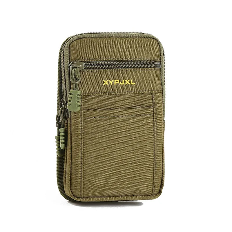 Waist Pack with Two Zippered Pockets Box Shape