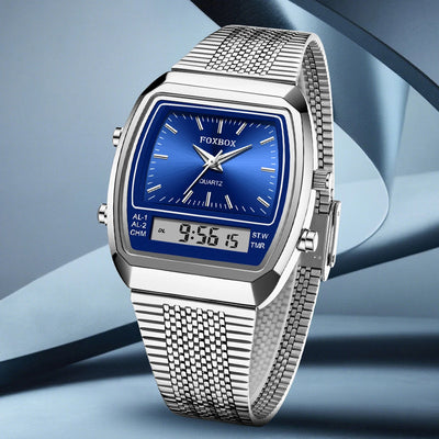Watch Dual Display Quartz Timepiece for Everyday Use - WO2MEN