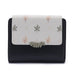 Floral Leaf Wallet with Card Holder Clasp Everyday - Black