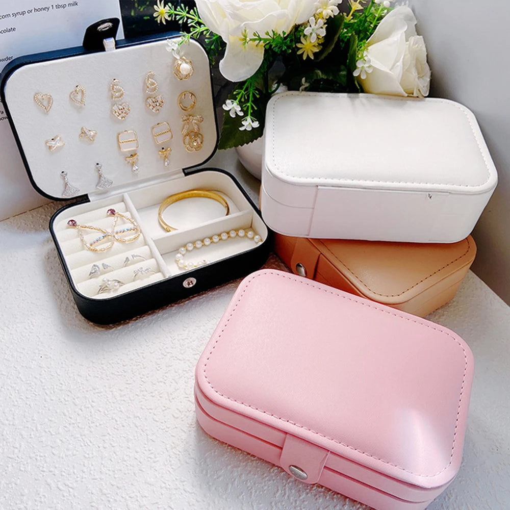 Travel Jewelry Organizer Box With Removable Dividers