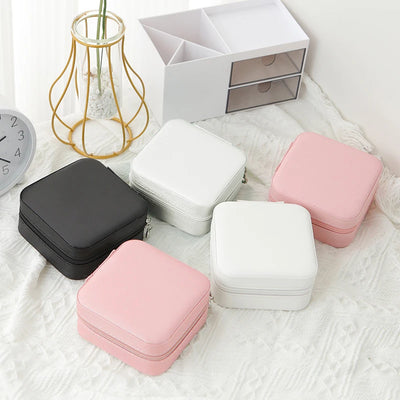 Travel Jewelry Case with Cushioned Compartments Inside