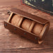 Watch Organizer Leather Case - Brown 3 Slots