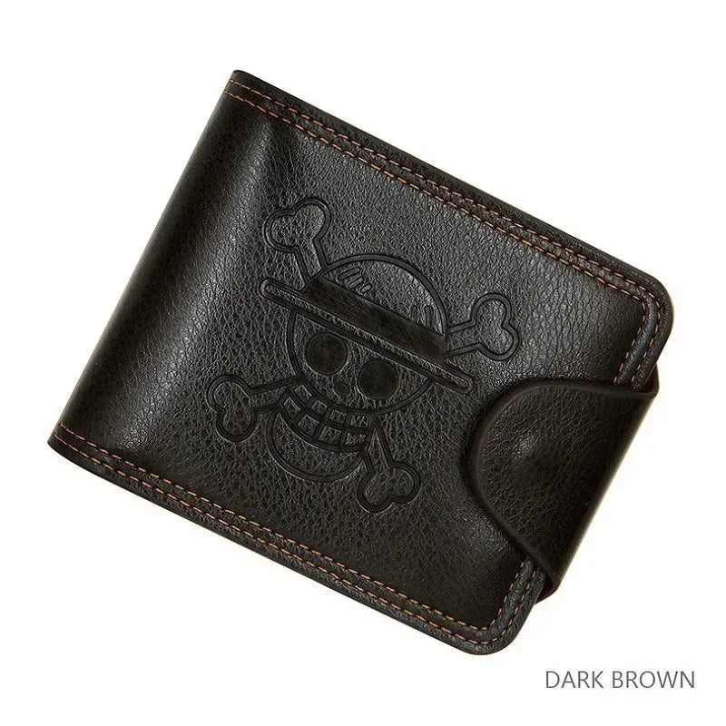 Skull Crest Bifold Wallet With Card Slot Organization