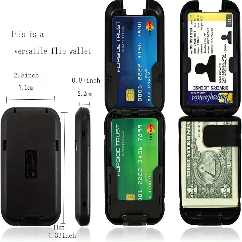 Ultra Slim RFID Card Clip Wallet for Cash and Cards