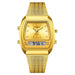 Digital Wristwatch with Luminous Display 30M Waterproof - Gold