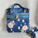 Backpack Embroidered Bloom Pocket Design with Straps - C