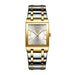 Watch Quartz Movement Square Case Classic Design - Men Silver