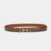 Belt With Horsebit Buckle In Classic Silhouette - Khaki