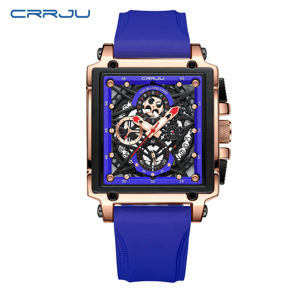 Skeleton Square Chronograph Timepiece With Subdials