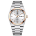 Luxury Sport Quartz Watch with Luminous Day Date - Rose Gold White