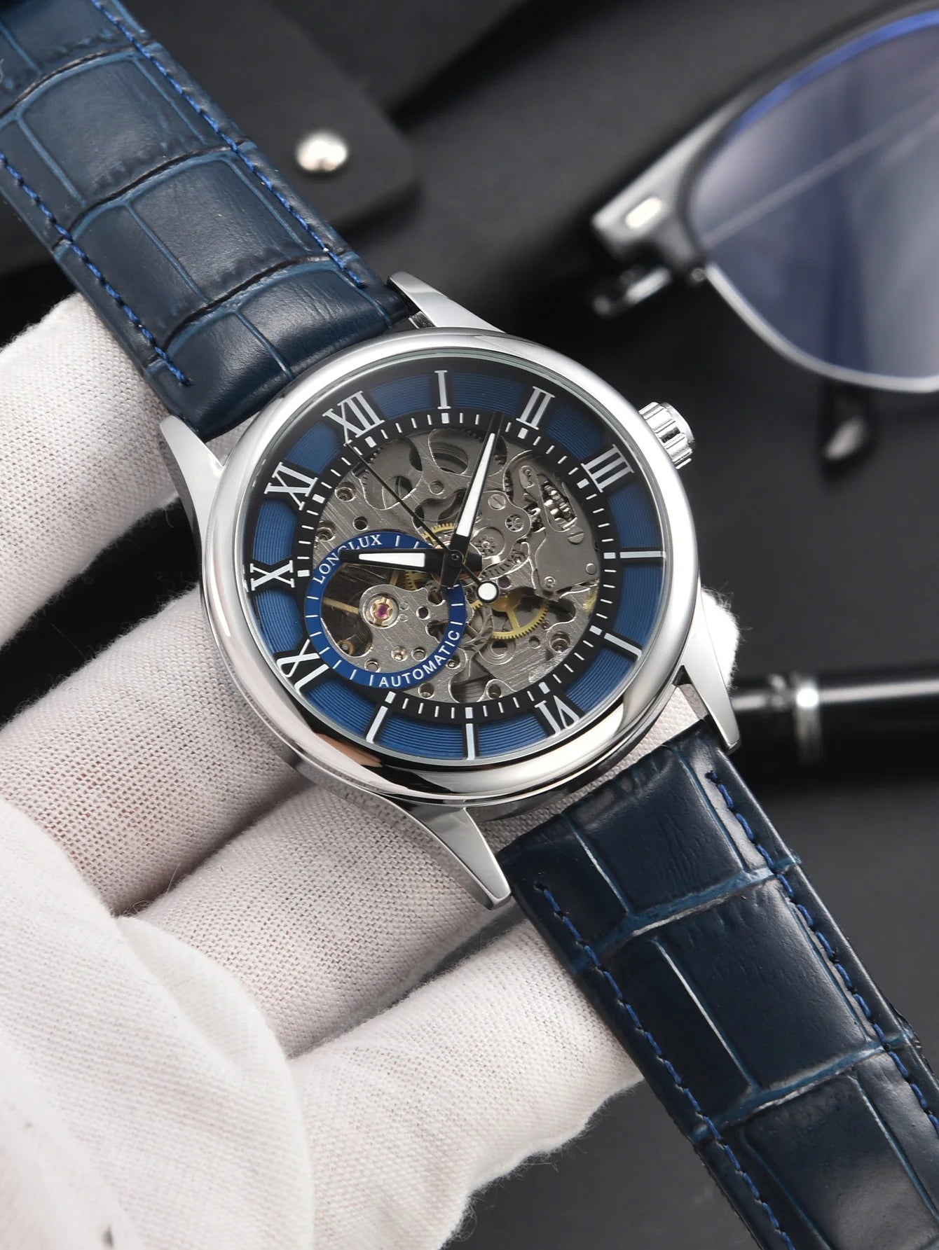 Skeleton Openwork Dial Automatic Mechanical Watch