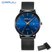 Silk Mesh Dial Timepiece With Calendar Window Luxe Neo - Blue Rose