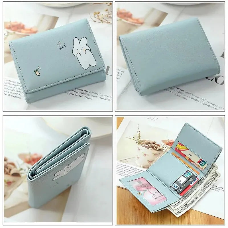 Wallet with Cartoon Animals Hasp Closure for Daily Use - WO2MEN
