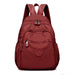 Large Capacity Backpack with Multiple Internal Pockets - Red